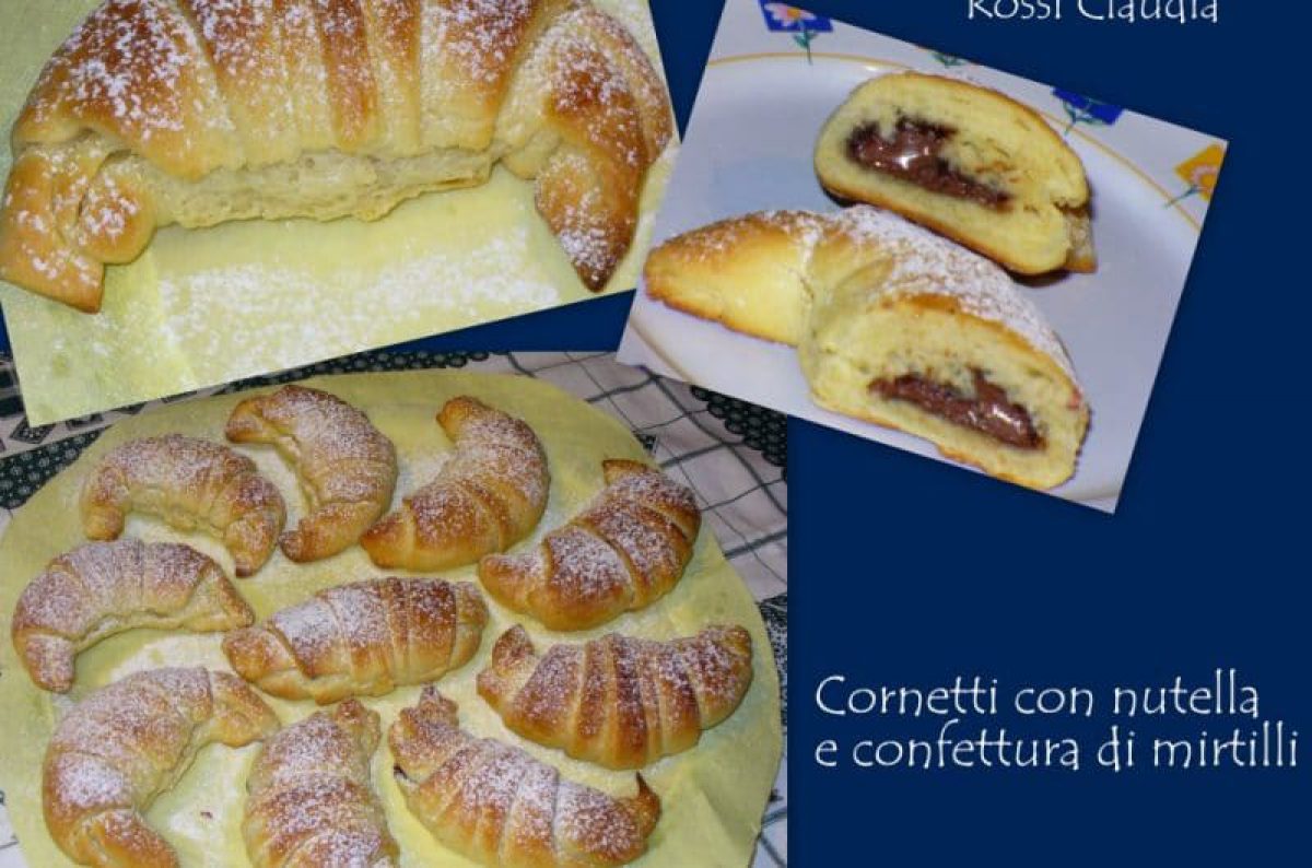 Cornetti Con Nutella E Confettura Di Mirtilli