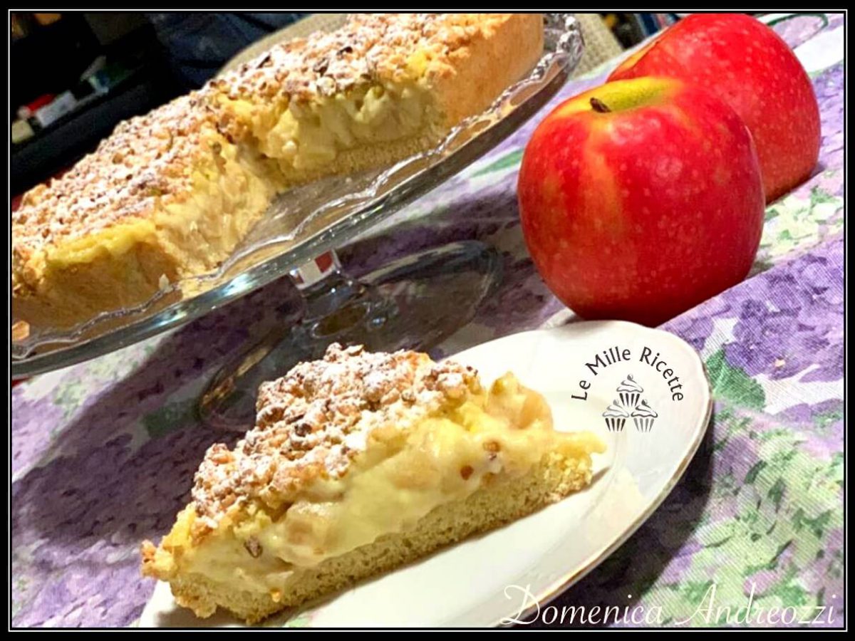 Sbriciolata Di Mele E Crema Con Frolla Croccante E Cuore Cremoso