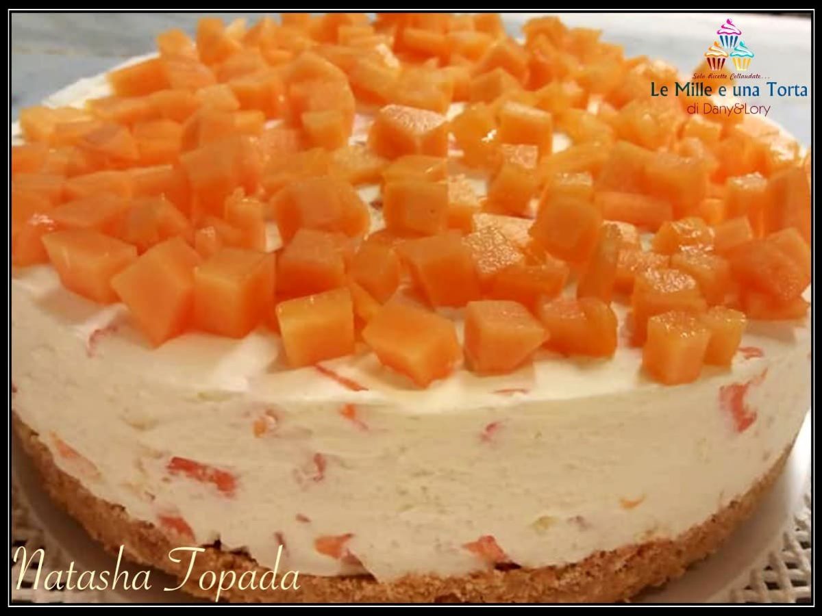 Torta Fredda Al Melone Simil Cheesecake Con Decorazione Semplice