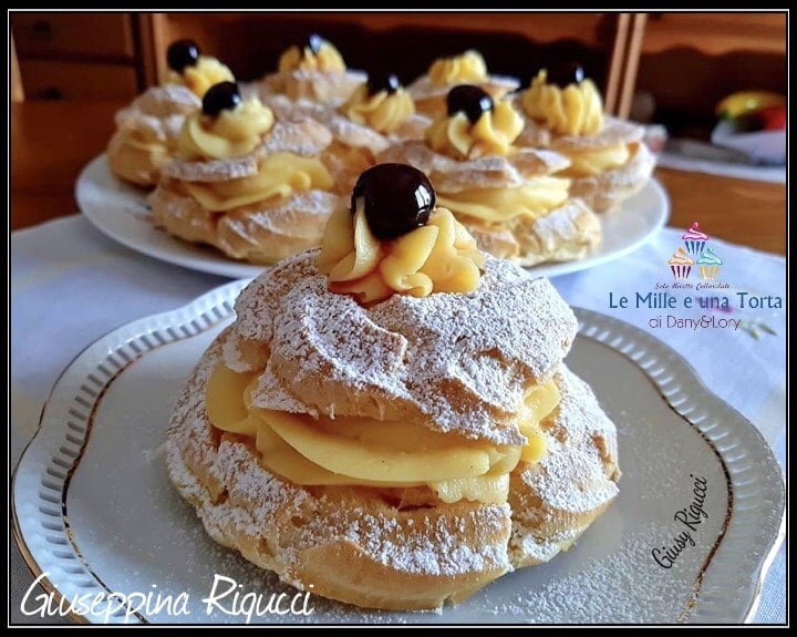 ZEPPOLE DI SAN GIUSEPPE AL FORNO - con crema al limone